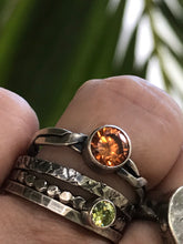 Stacker Ring:  6mm Birthstone Crystal