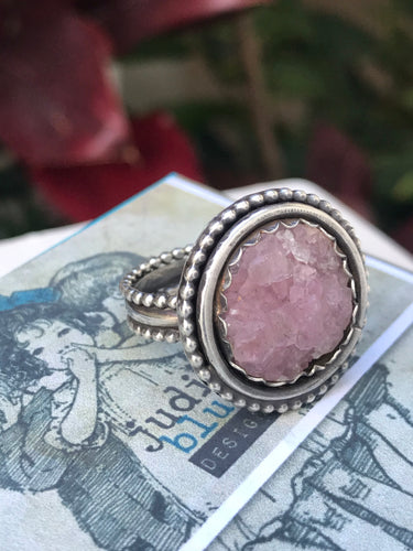 Purple Druzy Ring