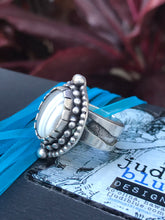 Gray Striped Agate Ring