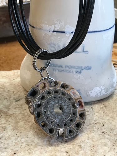 Ammonite Shell Fossil Pendant